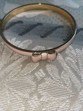 kate spade ♠️ Pink Enamel Bow Bangle Bracelet